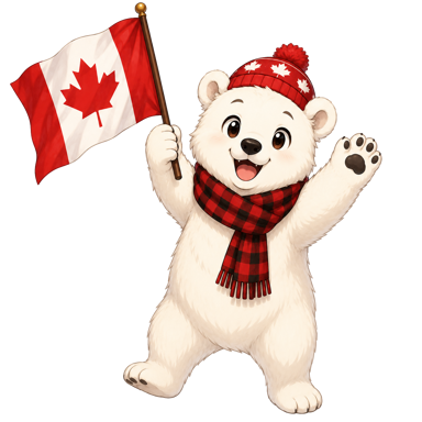 Poli the polar bear waving welcome